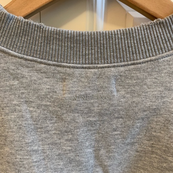 Anine Bing Vintage Bing Sweatshirt Eagle Blue & Grey Size XS NEW RARE - Picture 12 of 16
